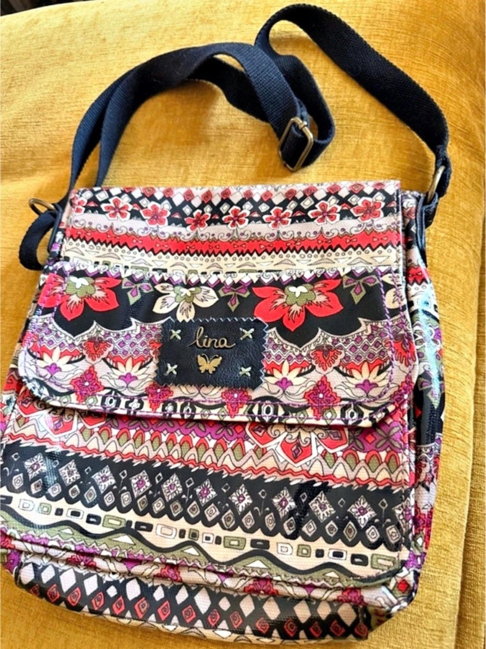 Lina Multicolor Patterned Crossbody Bag